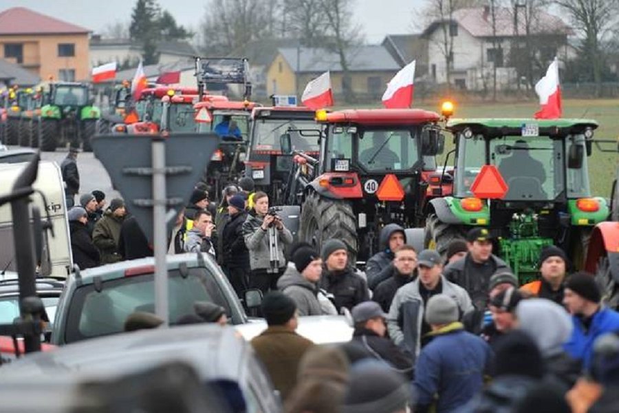 Польские фермеры провели протестную демонстрацию
